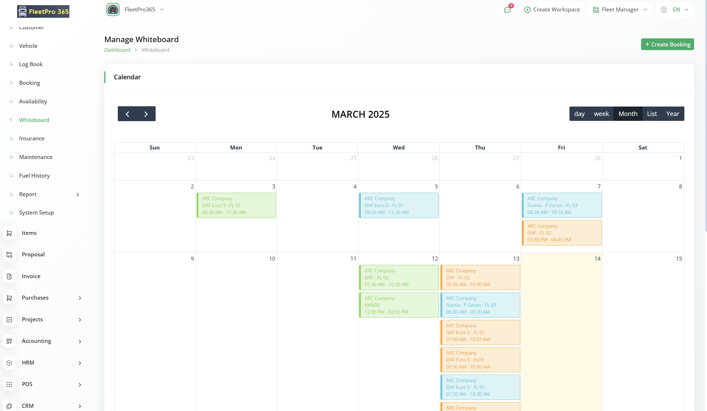 Monthly View
