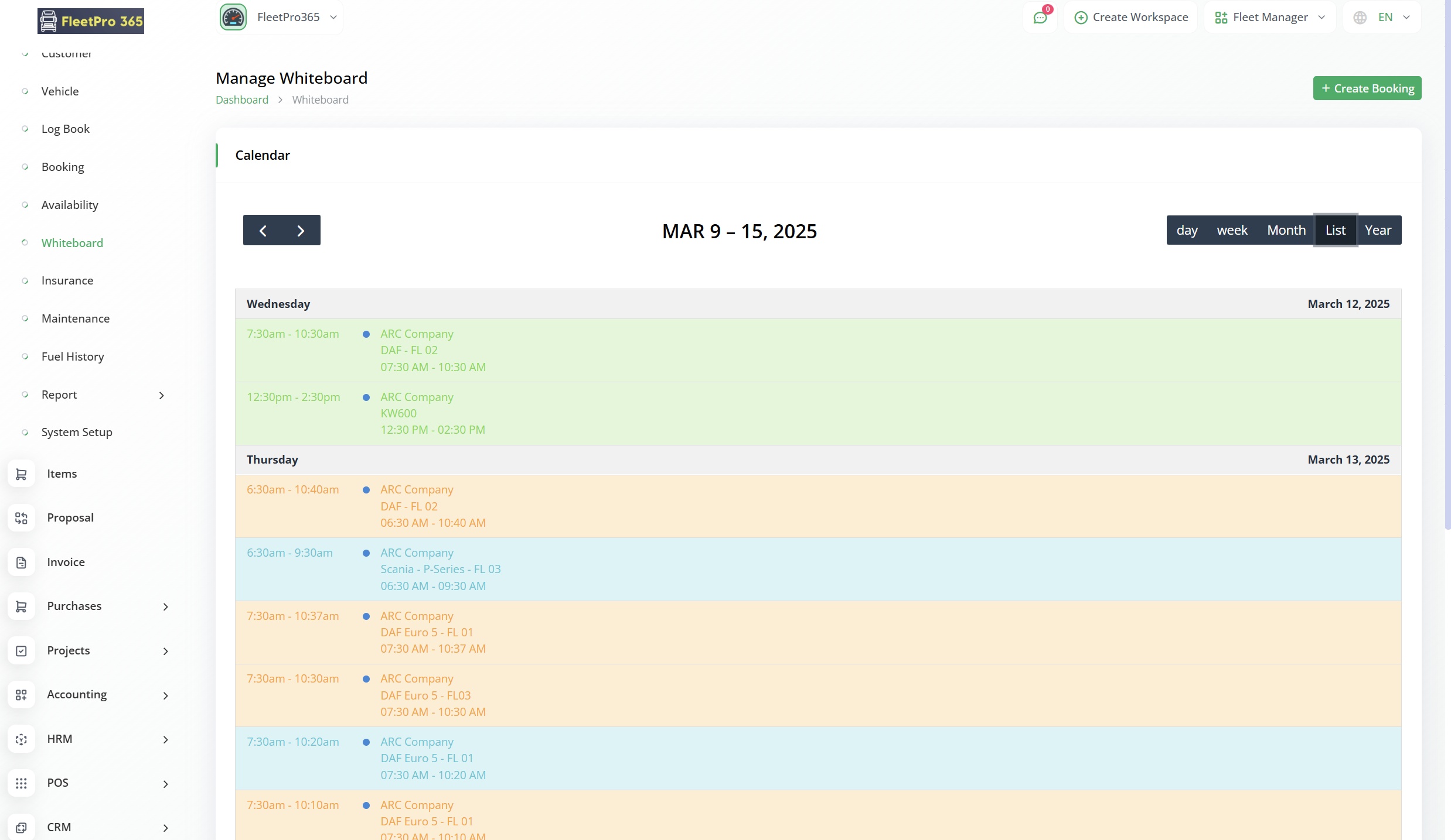 List View