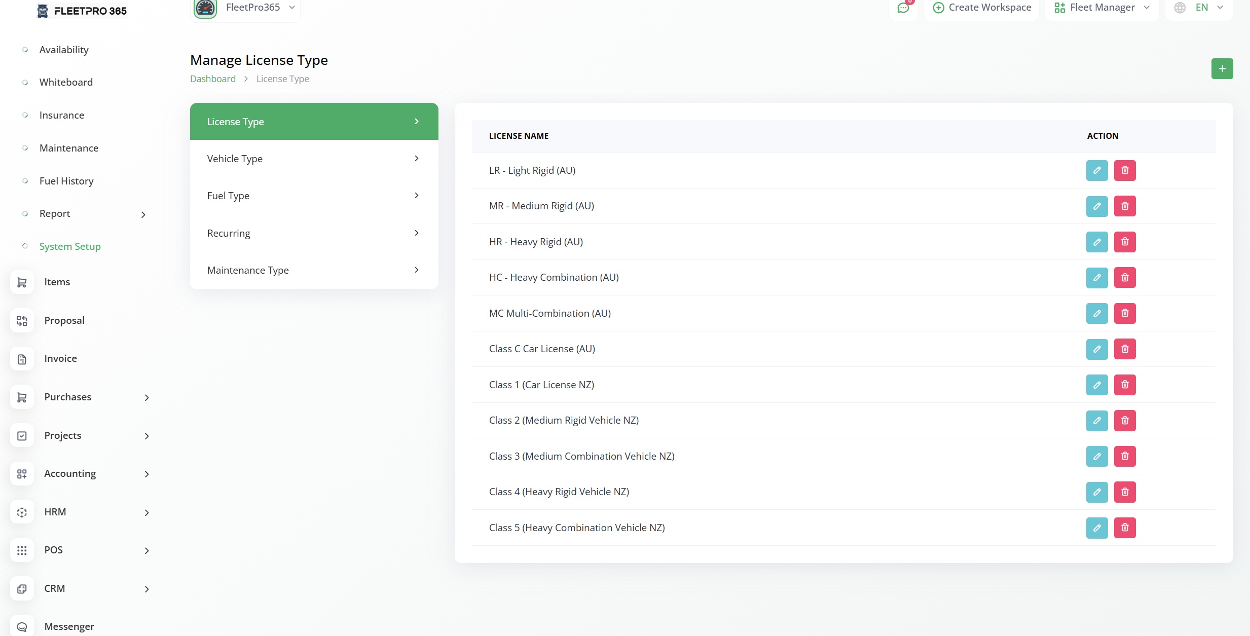 Manage License